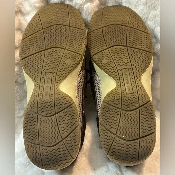 Highland Creek Brown beige leather lace up slip on loafer women’s size 7.5M - Picture 11 of 12